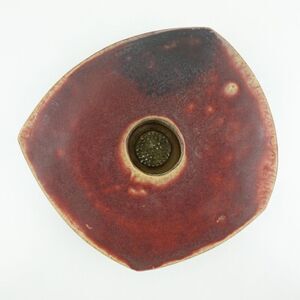 Gary Gall Pottery Ikebana Floral Arrangement with Flower Frog Signed